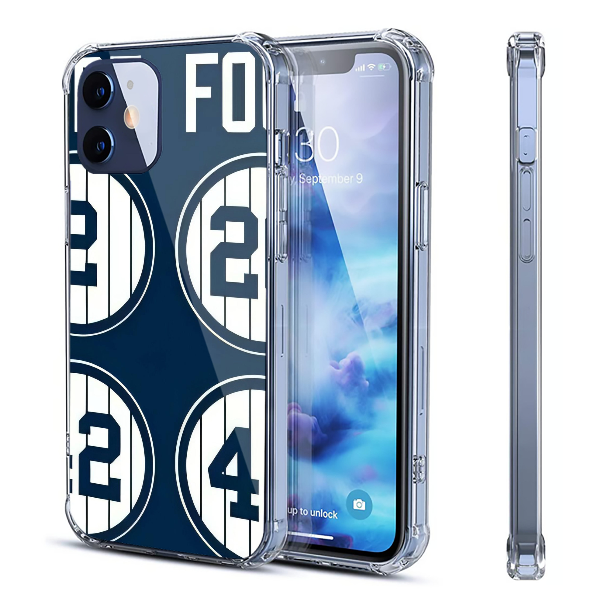 New York Yankees 223 Clear IPhone 12 Case – Soft TPU With UV Print – Enhanced Drop Protection, Precise Fit, Anti-Fingerprint, Customizable Design, Scratch-Resistant, Yellow-Resistant